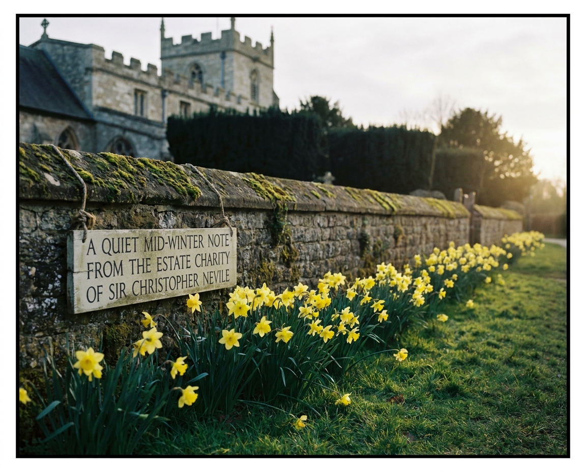 The first daffodils along Church Lane in Aubourn.
